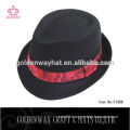 black with red band fedora hat for kids